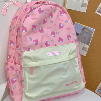 Женский рюкзак Sanrio Melody Cinnamoroll С Принтом Y2k, Элегантный Дизайн, Милый Мультяшный Студенческий Школьный Рюкзак, Новая Сумка Через Плечо Большой Емкости Изображение 2
