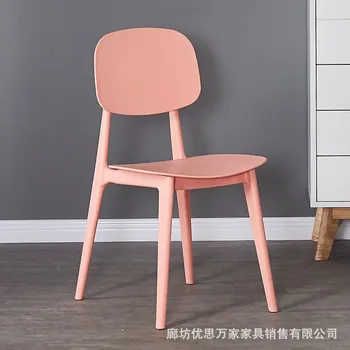 HH524 Креативный взрослый стул для переговоров, Макарон, какао, чай с молоком, простой модный стул для ресторана быстрого питания, пластик Изображение 2