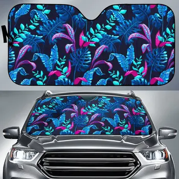 Солнцезащитный козырек для автомобиля с бирюзовым Гавайским тропическим рисунком
