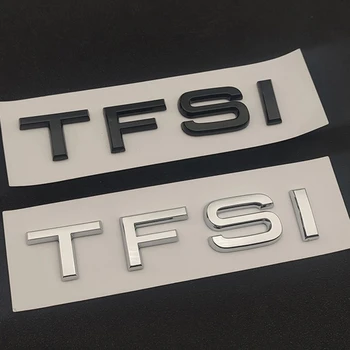 ABS 3D Хромированные Буквы Автомобиля Значок Заднего Багажника Наклейка Эмблема TFSI Логотип Для A3 A4 A5 A6 A7 A8 Q2 Q3 Q5 Q7 Q8 S3 S6 TT RS Аксессуары