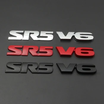 3D Металлический Логотип SR5, Буквы Эмблемы V6, Значок На Крыле Багажника Автомобиля Для Toyota Tacoma Tundra 4runner Hilux V6 SR5, Аксессуары Для Наклеек