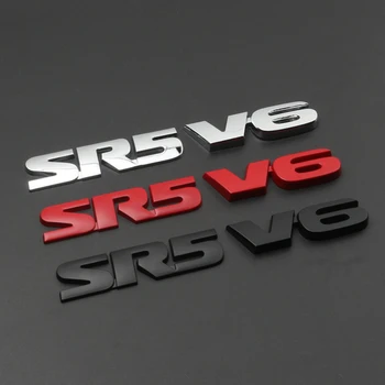 3D Металлический Логотип SR5, Буквы Эмблемы V6, Значок На Крыле Багажника Автомобиля Для Toyota Tacoma Tundra 4runner Hilux V6 SR5, Аксессуары Для Наклеек Изображение 2