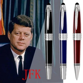 Роскошная Шариковая Ручка Mb John F. Kennedy Металлическая Темно-Синяя Ручка-Роллер с Зажимом JFK Серийный Номер Офисные Школьные Канцелярские Принадлежности Подарок