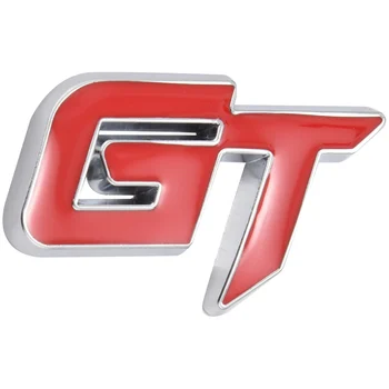 3d Gt Логотип Автомобиля Наклейка Модный Автомобильный Декор Наклейка Для Ford Mustang Focus 2 3 Fiesta Ranger Mondeo Mk2 Красный + Серебристый Изображение 2