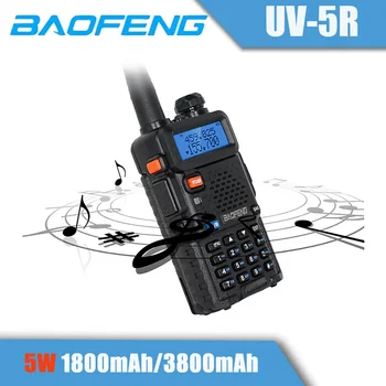 BaoFeng UV-5R Оригинальная Портативная рация Baofeng 5W UHF/VHF Двухстороннее Любительское радио Baofeng Walkie Talkie