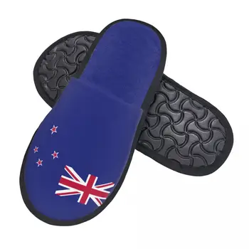 Меховые тапочки для женщин и мужчин Модные пушистые зимние теплые тапочки Домашняя обувь с флагом Новой Зеландии Изображение 2