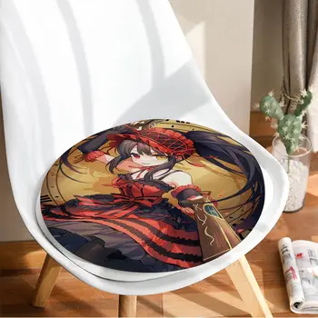 Милая декоративная подушка для стула Kurumi Tokisaki, мягкая Комфортная подушка для офисного автокресла, дышащие подушки размером 45x45 см, домашний декор Изображение 2