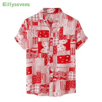 Высококачественные Рубашки для Мужчин С Летними Цветами, Гавайская Рубашка, Мужская Летняя Уличная Рубашка, Мужские Рубашки, Сорочки Hommes