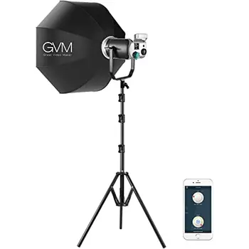 GVM-SD200D 200 Вт Светодиодный Видеосветильник Высокой Мощности Светодиодный Прожектор Двухцветный СВЕТОДИОДНЫЙ Дневной свет
