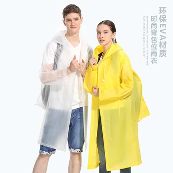 Походный рюкзак FREESMILY, модный плащ, индивидуальное портативное водонепроницаемое прозрачное пончо для взрослых мужчин и женщин Изображение 2