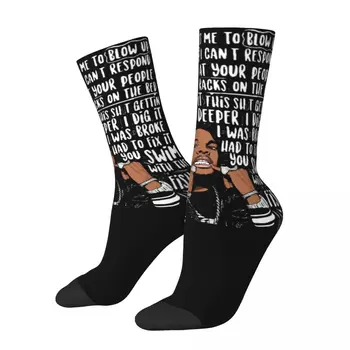 Тематический дизайн в стиле ретро Lil Baby Rapper, Всесезонные Носки, Аксессуары для мужчин, гибкие носки под платье