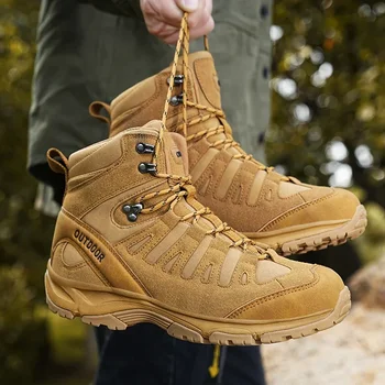 Мужские тактические ботинки Военно-полевой Спецназ 2023 Man Boot Легкая Уличная Нескользящая Водонепроницаемая Обувь Zapatillas Hombre