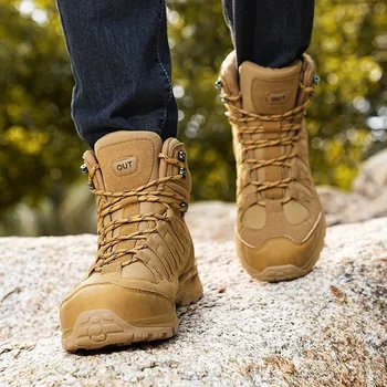 Мужские тактические ботинки Военно-полевой Спецназ 2023 Man Boot Легкая Уличная Нескользящая Водонепроницаемая Обувь Zapatillas Hombre Изображение 2