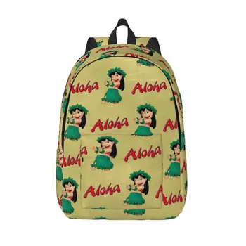 Рюкзак Disney Lilo & Stitch для мальчиков и девочек, сумки для школьных книг, холщовый рюкзак, сумка для начальной школы в детском саду, спортивная сумка