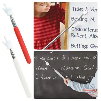 Телескопическая указка для учителей, мини-указатели для рук, пальцевая указка для презентации в классе, волшебная шариковая ручка из нержавеющей стали