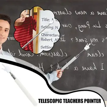 Телескопическая указка для учителей, мини-указатели для рук, пальцевая указка для презентации в классе, волшебная шариковая ручка из нержавеющей стали Изображение 2
