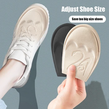 Губчатые накладки для передней части стопы для женщин, облегчающие боль на высоких каблуках, нескользящая подошва, уменьшающая размер обуви, круглые накладки для обуви