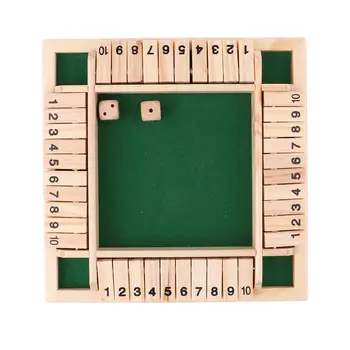 Закрой коробку, обучающая навыкам счета Деревянная доска с цифрами, традиционная игра для детей раннего возраста для цифровой флоп-игры
