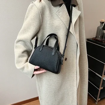 2024 Новая женская сумка через плечо, модная молния, простой и модный повседневный дизайн из искусственной кожи, женская сумка Bolsas Femininas
