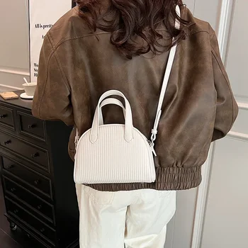 2024 Новая женская сумка через плечо, модная молния, простой и модный повседневный дизайн из искусственной кожи, женская сумка Bolsas Femininas Изображение 2