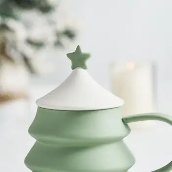 Рождественская Елка, Керамическая Кружка, 3D Праздничная Кофейная чашка, чашка для молока, чашка для чая, 550 мл, Праздничная Кофейная чашка, Рождественское украшение, Рождественский Кофе Изображение 2