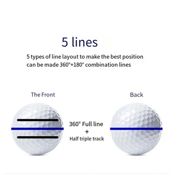 PGM мяч для гольфа Scriber Ball Line Marker Можно поворачивать на 360 градусов, чтобы нарисовать пять линий с помощью 2-х фломастеров Принадлежности для гольфа Изображение 2