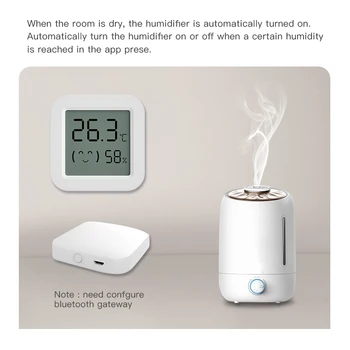 1 ~ 5ШТ Датчик температуры и влажности Tuya, датчик холодильника, мини-ЖК-цифровой дисплей, bluetooth-совместимый термометр Изображение 2