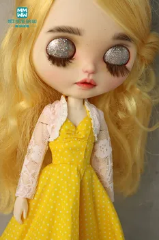Одежда для куклы Модная кружевная рубашка юбка на подтяжках подходит для кукольных аксессуаров Blyth Azone OB22 OB24 Изображение 2