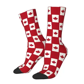 Флаг Канады, Мужские И женские носки для экипажа, Унисекс, Новинка, Патриотизм, Весна, лето, Осень, Зимние носки для одежды Изображение 2