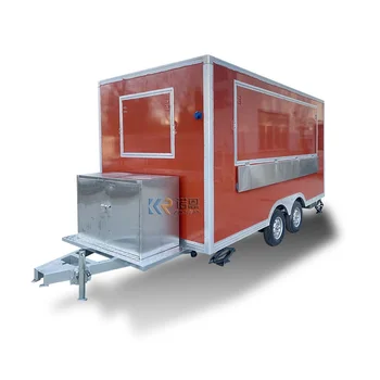 2023 Ланч-Бокс Food Truck Пищевой Трейлер Из Нержавеющей Стали Пищевой Фургон Трейлер Вагон-Ресторан Контейнер Для доставки Закусок Торговый Киоск Traile