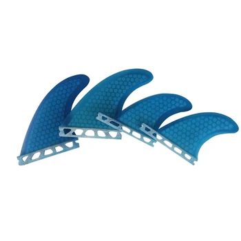 Синие / Оранжевые Плавники для квадроцикла UPSURF FUTURE Для серфинга G3 + GL / G5 + GL Honeycomb Quilhas Thruster С Одинарными выступами Из стекловолокна Для серфинга, 4 Плавника Изображение 2