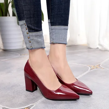 Женская обувь на высоком каблуке 2023, женская модная обувь с острым носком, большие размеры 43, Zapatos Para Mujer