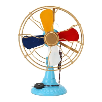 Модель настольного вентилятора Винтажный настольный вентилятор изысканных цветов в стиле ретро для офиса