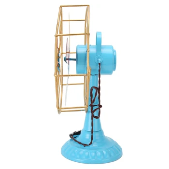Модель настольного вентилятора Винтажный настольный вентилятор изысканных цветов в стиле ретро для офиса Изображение 2