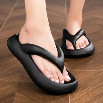CO254/ женские шлепанцы летом 2023 года, новые утяжеляющие нескользящие приморские сандалии, пляжные шлепанцы для женщин на износ Изображение 2