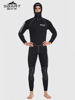 Мужской гидрокостюм из неопрена с длинными рукавами толщиной 3 мм Для пар, сохраняющий тепло, костюм для подводного плавания с медузами для серфинга, купальники для подводного плавания с маской и трубкой Изображение 2