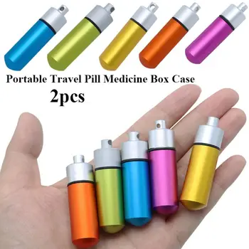 2 шт. Водонепроницаемый дорожный футляр для таблеток, Новая портативная коробка для лекарств 5 цветов, коробка для лекарств, наружный инструмент