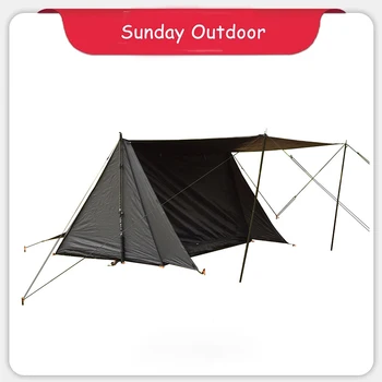 Роскошная палатка из черного полиэстера на 2-3 человека, Самоуправляемые палатки для пикника на природе, Кемпинговое укрытие