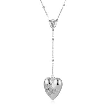 Модное посеребренное ожерелье Ldr в виде сердца, высококачественные Роскошные ювелирные изделия серии Lana Del Rey, женская подвеска-цепочка Изображение 2