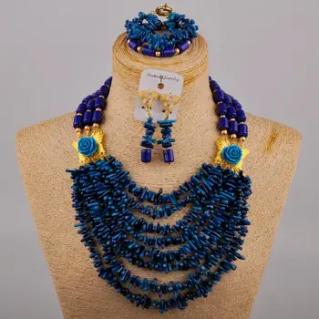 Нигерийское Ожерелье из Королевского Синего Коралла 