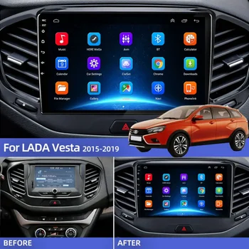 Автомагнитола Android Мультимедиа для LADA Vesta Cross Sport 2015 - 2019 Мультимедийный плеер 2 Din Carplay Стерео GPS КАРТА DVD Головное устройство Изображение 2