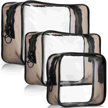 Сумки-органайзеры для макияжа 3шт, контейнеры для туалетных принадлежностей для путешествий, портативные косметички, прозрачные сумки для туалетных принадлежностей