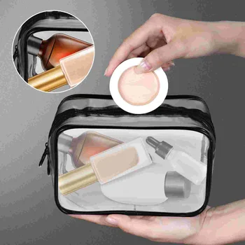 Сумки-органайзеры для макияжа 3шт, контейнеры для туалетных принадлежностей для путешествий, портативные косметички, прозрачные сумки для туалетных принадлежностей Изображение 2