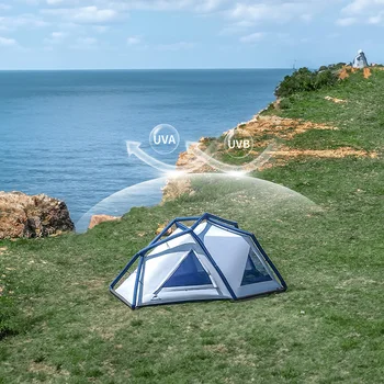 Naturehike Air-7.3 С покрытием 30D, Надувная палатка для кемпинга, для одной спальни, для одной гостиной, Для быстрой установки на открытом воздухе, Палатки для хижин с защитой от солнца Изображение 2