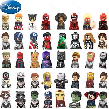 Строительные блоки Disney Человек-паук, Доктор Стрэндж, Дэдпул, Халк, фигурки, куклы, игрушки для мальчиков, мини-подарки на день рождения 1