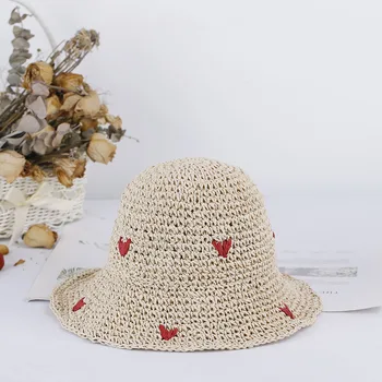 шляпы для влюбленных, кепки, пляжная шляпа, женская летняя шляпа, панама, женские шляпы от солнца, соломенная шляпа с защитой от ультрафиолета, солнечная шляпа, шляпа-козырек Изображение 2