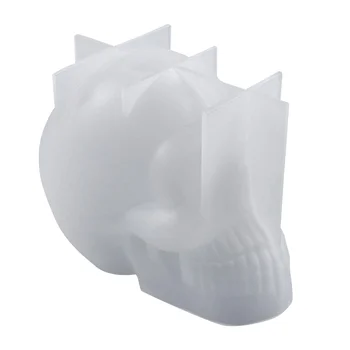 3D Форма для черепа Кристалл Эпоксидный декор Ремесла Литье 3D Форма украшения Силикон