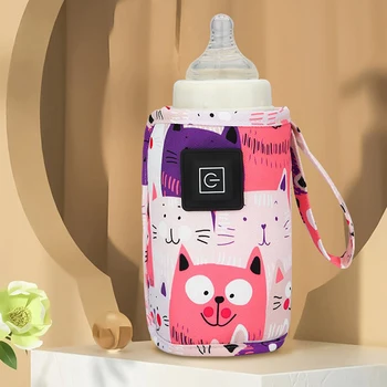 USB-грелка для молока и воды, Прогулочная коляска, Изолированная сумка, Подогреватель бутылочек для кормления новорожденных, портативные грелки для кормления из бутылочки Изображение 2