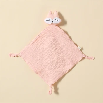 HUYU Детское Успокаивающее полотенце, одеяло для кормления младенцев, Игрушка, Успокаивающее Плюшевое одеяло для малышей, Прорезыватель из мягкого хлопка для новорожденных Изображение 2