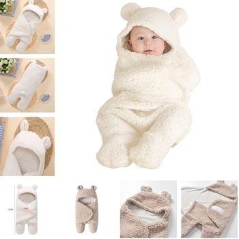 0-12 м Детское одеяло для новорожденных, пеленание новорожденного, мягкое зимнее детское постельное белье, спальный мешок, 1 шт.